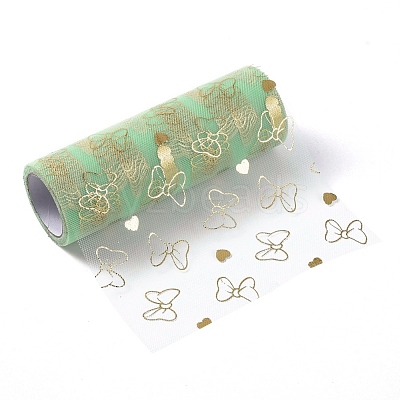Bowknot & Heart Deco Mesh Ribbons OCOR-I005-G13-1