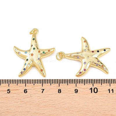 Brass Micro Pave Cubic Zirconia Pendants KK-C162-057G-02-1