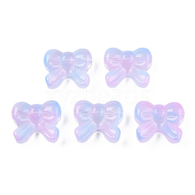 Transparent Spray Painted Glass Beads LS-GLAA-N035-025-G03-1