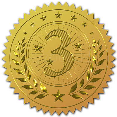 Self Adhesive Gold Foil Embossed Stickers DIY-WH0211-117-1