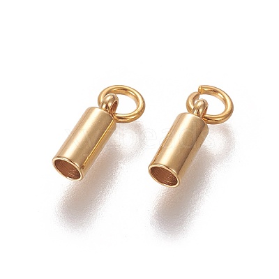 201 Stainless Steel Cord Ends X-STAS-L226-016A-G-1