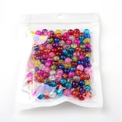 Mixed Crackle Glass Beads X-CCG-Q001-6mm-M-1