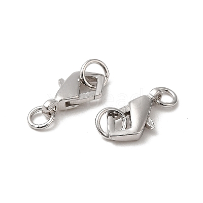 Anti-Tarnish Rhodium Plated 925 Sterling Silver Lobster Claw Clasps STER-D006-21P-1