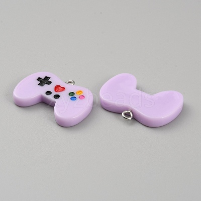 10Pcs Opaque Resin Pendants RESI-WH0035-46E-1