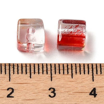 Two Tone Transparent Glass Beads GLAA-NH0001-03A-1
