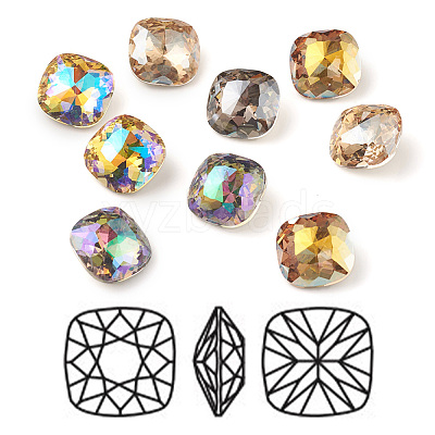 K9 Glass Rhinestone Cabochons RGLA-E007-12mm-A-M-1