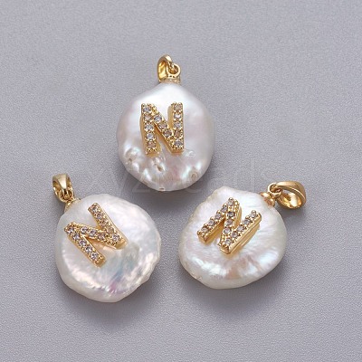 Natural Cultured Freshwater Pearl Pendants KK-L187-A-01N-1