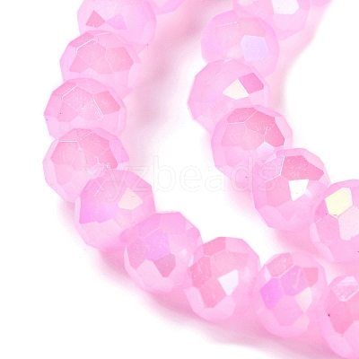 Baking Electroplate Glass Beads Strands DGLA-A039-J6MM-B09-1