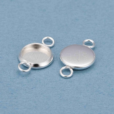 201 Stainless Steel Cabochon Connector Settings STAS-F191-15S-A-1