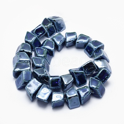 Eco-Friendly Glazed Porcelain Beads PORC-P027-A05-1