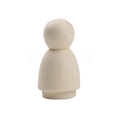 Unfinished Blank Wooden Dolls Sculpture PW-WGE1180-07-1