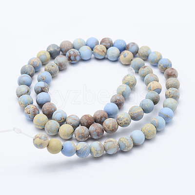 Natural Imperial Jasper Beads Strands G-K232-6mm-01A-1