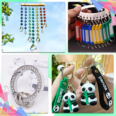 600Pcs 2 Colors Brass Split Rings KK-SP0001-82A-1