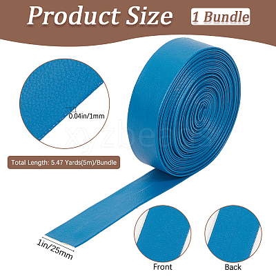 5M Folding PU Leather Flat Cord OCOR-WH20012-14E-10-1