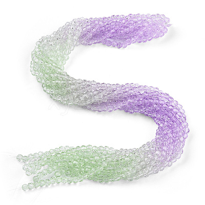 Transparent Glass Beads Strands X-GLAA-E036-07D-1