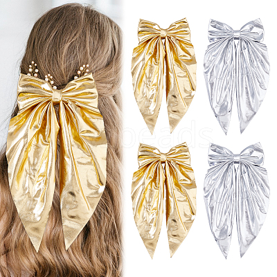 4Pcs 2 Colors Cloth Bowknot Hair Barrettes PHAR-FH0001-08-1