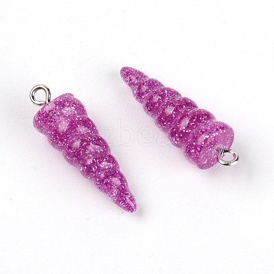 Resin Pendants RESI-WH0014-45B-1