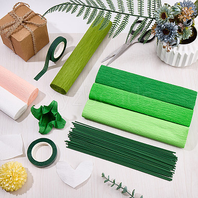 6 Rolls 6 Colors Handmade Crepe Paper DIY-CP0012-89G-1