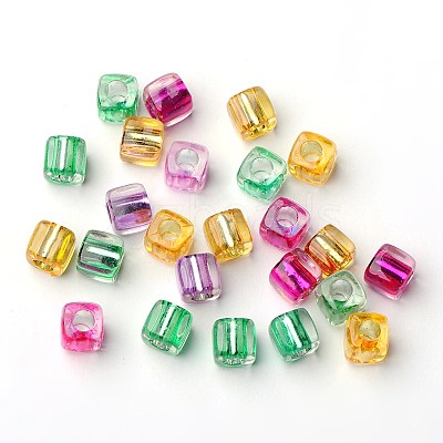 Transparent Acrylic Cube Beads PB78P9520-1