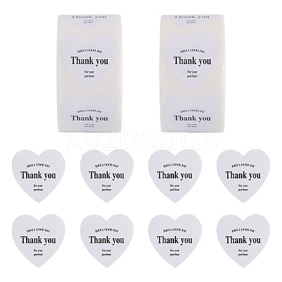 2Roll Heart with Thank You Roll Stickers DIY-TA0013-58A-1