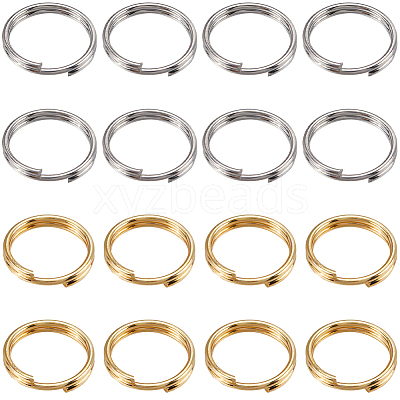 2 Colors 304 Stainless Steel Split Rings STAS-SC0009-25B-1