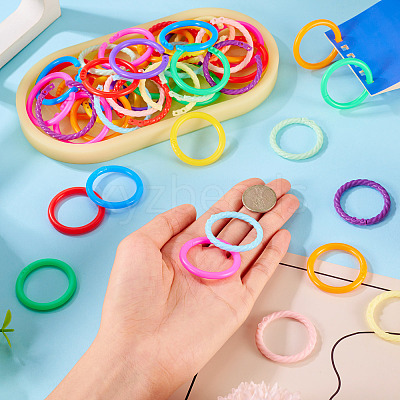 140Pcs 14 Styles Plastic Twisted Loose Leaf Book Binder Hinged Rings FIND-TA0008-26-1