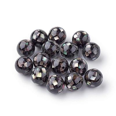 Natural Black Lip Shell Beads SSHEL-Q298-10mm-10-1
