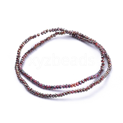Electroplate Glass Beads Strands GLAA-F079-FR10-1