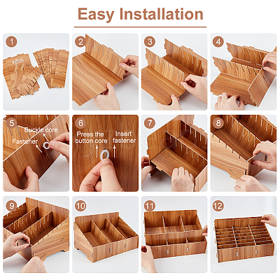 24-Grid Wooden Cell Phone Storage Box CON-WH0094-05A-1