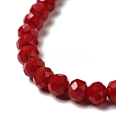 Imitation Jade Glass Bead Strands GLAA-F001-6x4mm-29-1