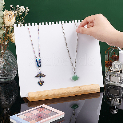 Acrylic Necklace Display Planks NDIS-WH0009-14B-1