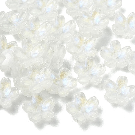 30Pcs Electroplate Transparent Glass Beads GLAA-YW0005-02A-1