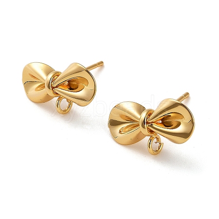 Brass Stud Earring Findings KK-P285-07G-1