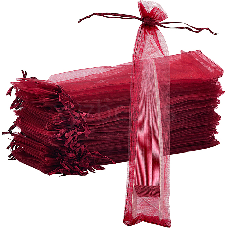 100Pcs Organza Drawstring Bags for Chinese Fan OP-GF0001-02C-1