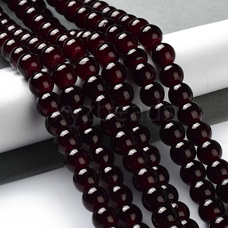 Imitation Jade Glass Beads Strands DGLA-S076-8mm-39-1