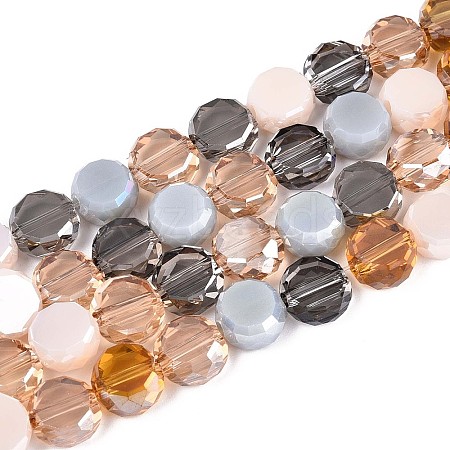 Electroplate Glass Beads Strands X-EGLA-N022-03A-A03-1