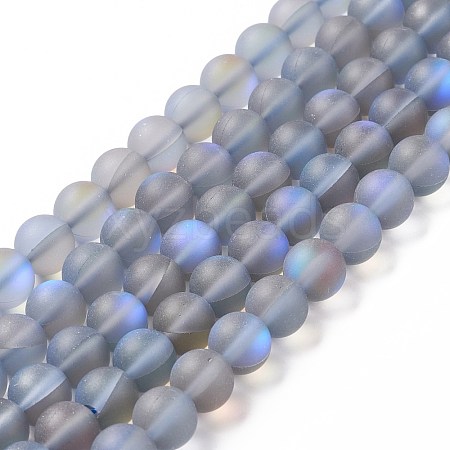 Synthetic Moonstone Beads Strands G-E573-01B-01-1