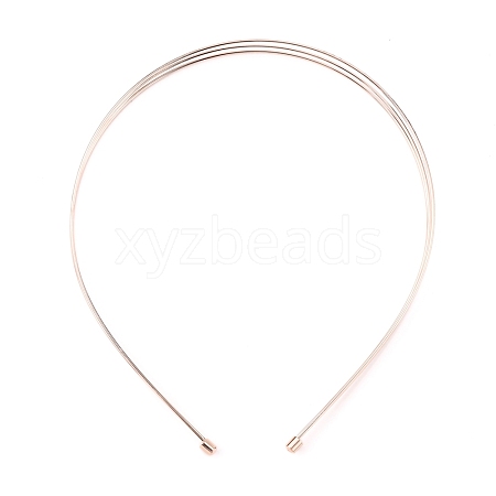 Alloy Double Hair Band Findings AJEW-WH0304-25B-RG-1