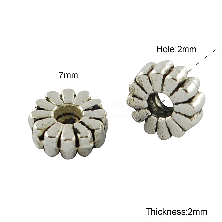 Tibetan Style Spacer Beads TIBEB-S030-AS-FF-1