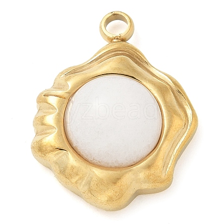 Natural White Agate Pendants STAS-K291-03B-01-1