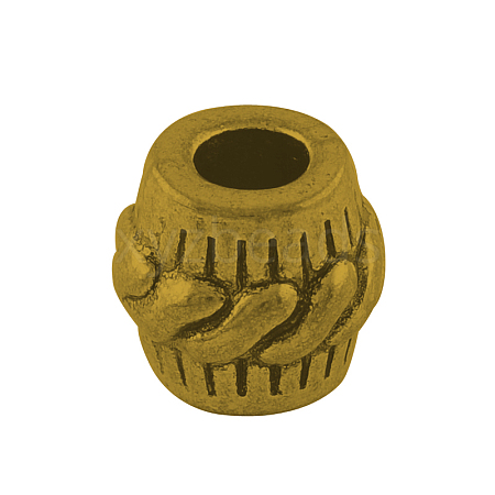 Tibetan Style Alloy Barrel Large Hole European Beads LS-TIBEB-5412-AG-LF-1