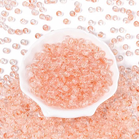Baking Paint Transparent Glass Beads DGLA-T004-08I-1