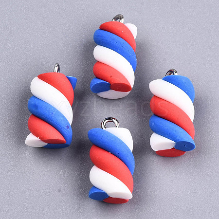 Handmade Polymer Clay Charms CLAY-T016-83I-1