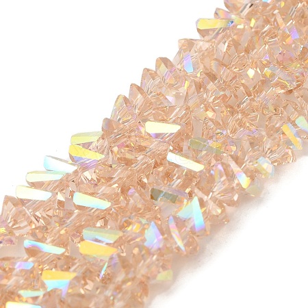 Transparent Glass Beads Strands EGLA-P061-04B-AB02-1