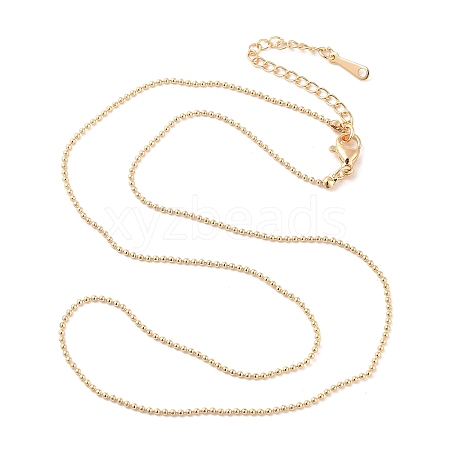 Brass Ball Chain Necklaces for Women NJEW-Q344-06G-1