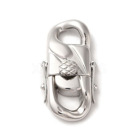 Non-Tarnish 316 Surgical Stainless Steel Twister Clasps STAS-M313-01P-05-1