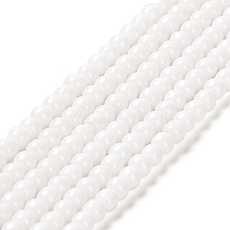 Imitation Jade Glass Beads Strands GLAA-K062-A01-08-1