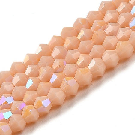 Opaque Solid Color Imitation Jade Glass Beads Strands EGLA-A039-P4mm-L06-1