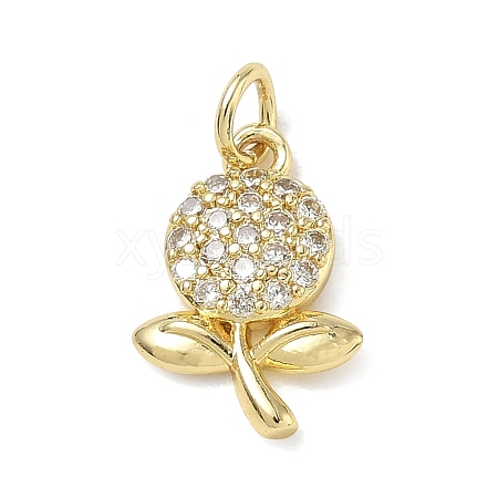 Brass with Rhinestone Pendants KK-CBAD872-01G-04-1