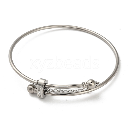 304 Stainless Steel Bangles for Women BJEW-F479-03P-1